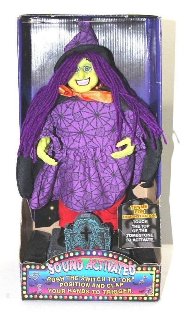 Vintage Disco Creepy Pal Rapping Witch Figure 1999 TL Toys Halloween Decoration
